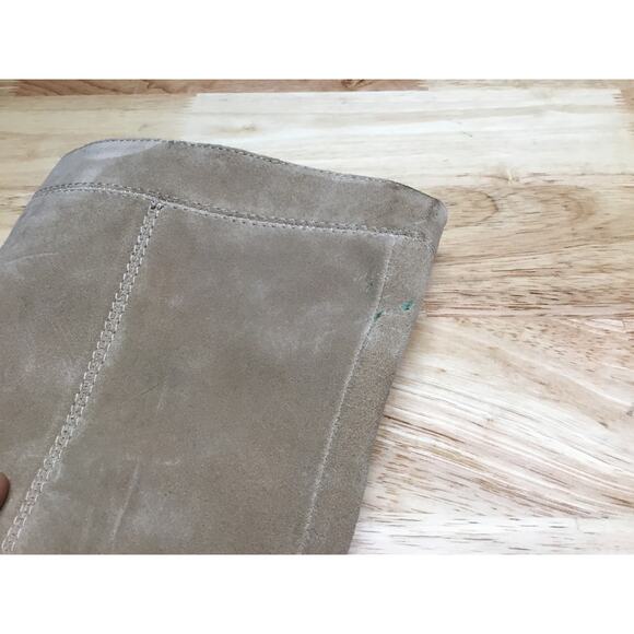 Vince Camuto Kreesell Riding Boots Women's 6M Taupe Suede Zipper Almond Toe - Picture 10 of 12